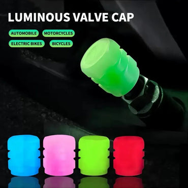 Car Luminous Night Glowing Decor Tire Valve Caps