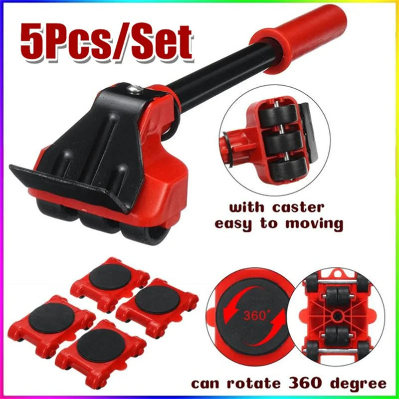 5Pcs/Set Heavy Duty Furniture Lifter Mover Moving Device Lifting Helper