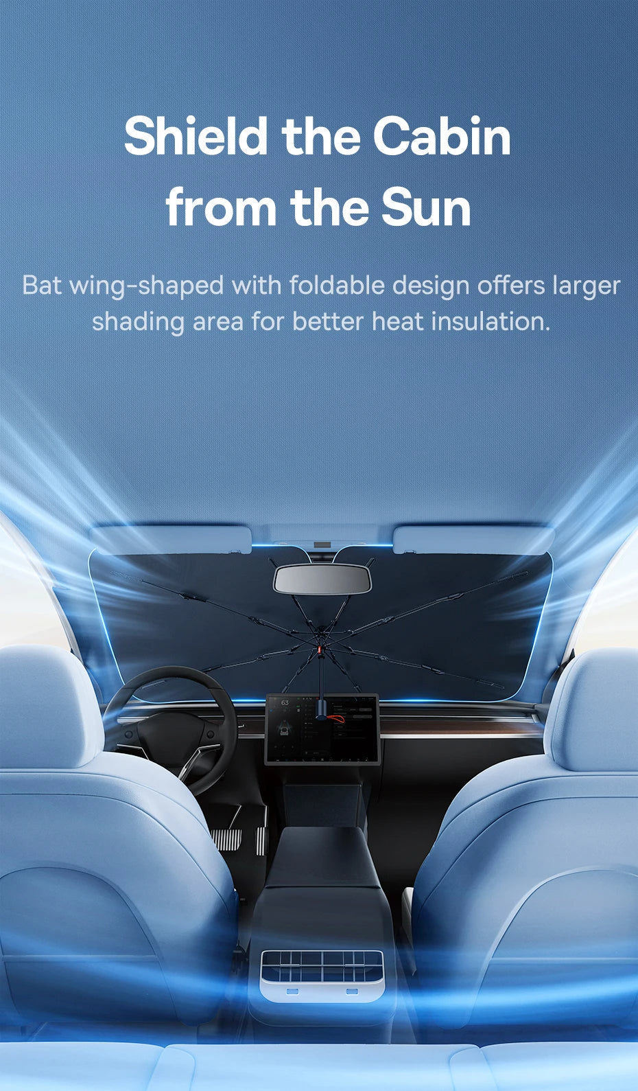 Car Windshield Sun Shade Umbrella