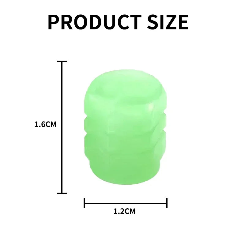 Car Luminous Night Glowing Decor Tire Valve Caps
