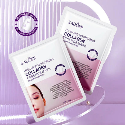 Collagen Anti Wrinkle Facial Mask Anti Aging Fade Fine Lines Firm Skin Moisturizing Brightening Smooth SkinCare Korean Cosmetics
