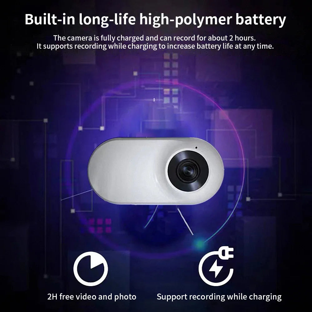 Mini Body Camera | Thumb Action Camera 2k Video Recording